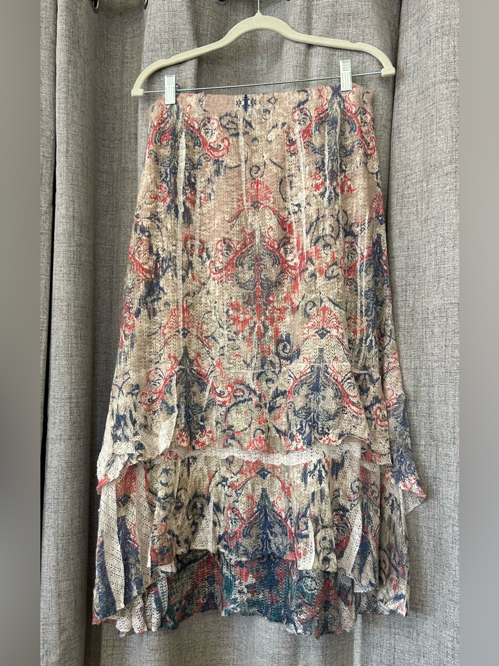 Reba McEntire Western Floral Crochet Midi Skirt size Medium - Picture 2 of 8